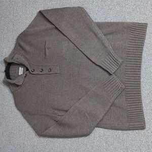 Oobe Brand Merino Wool Blend 5 Button Henley Sweater Made in Italy Size XL Olive